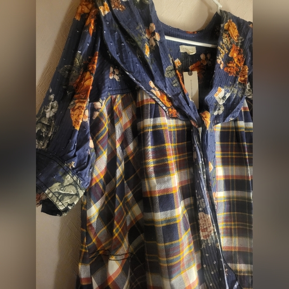 Anthropologie Pilcro short sleeve bow front tunic mini - Picture 6 of 7